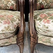 Pair of convertible armchairs, Lous XV style bergères