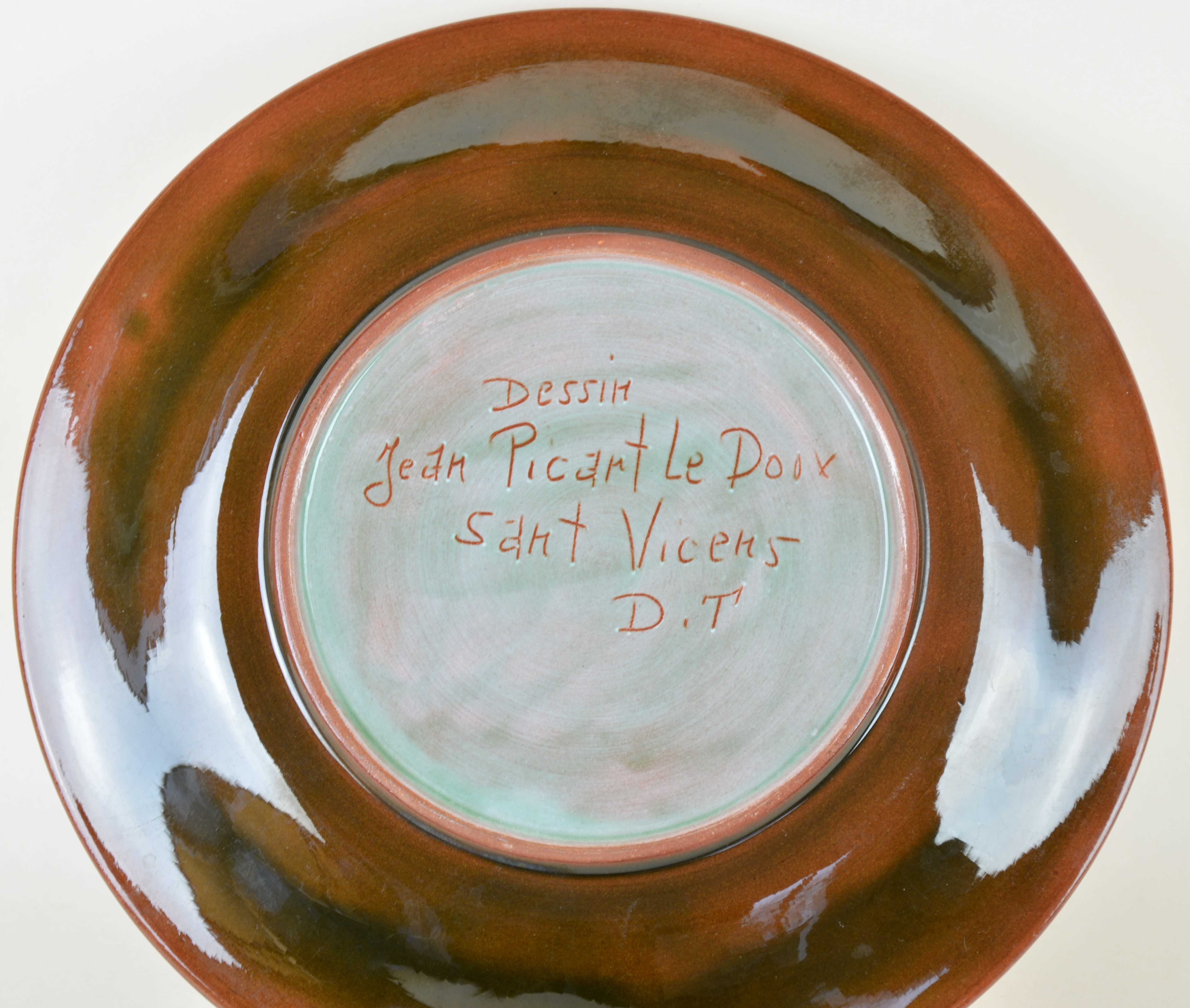 Jean Picart The Sweet dish with stylized flower