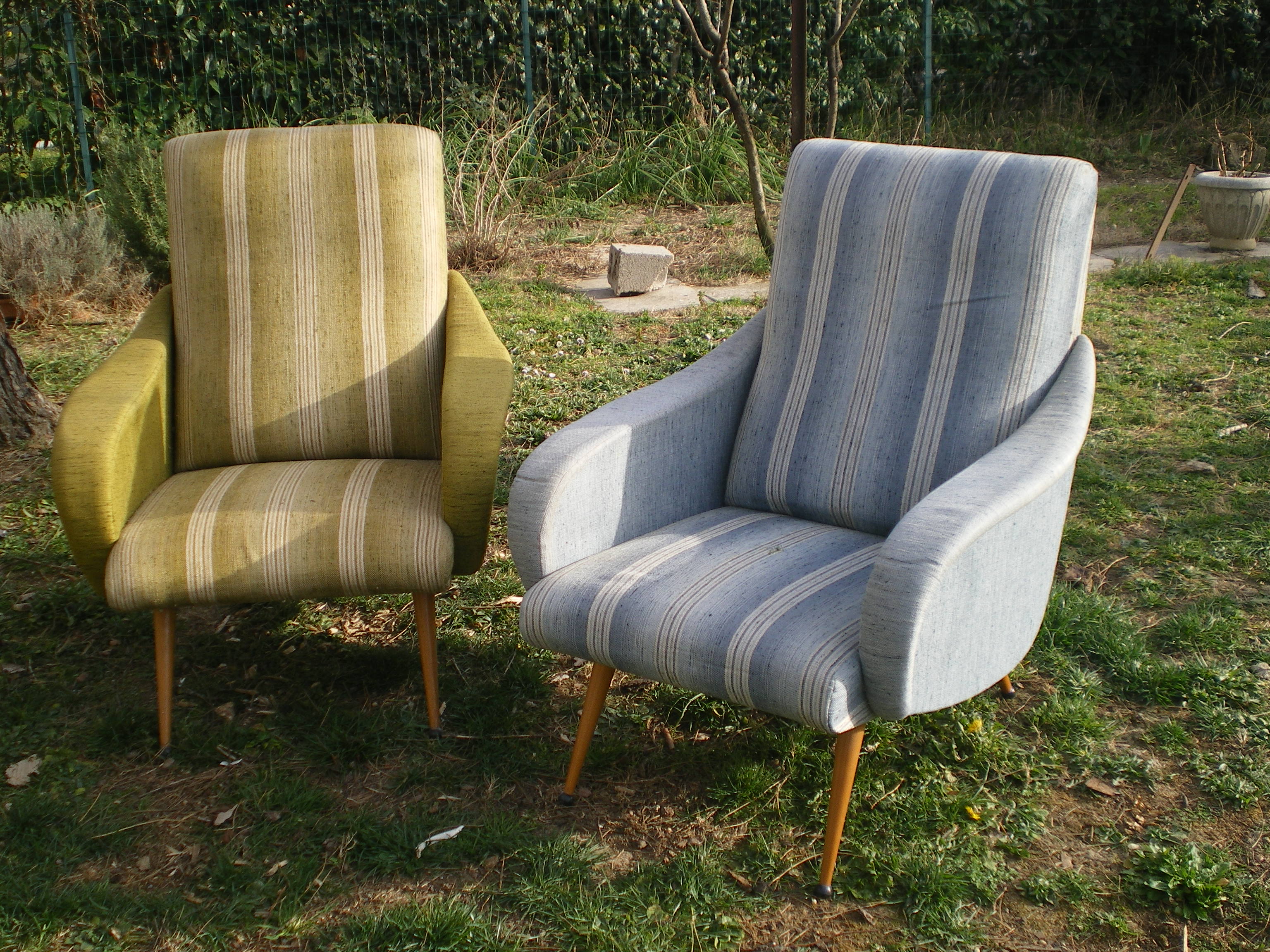 Pair of vintage armchairs, Italian design