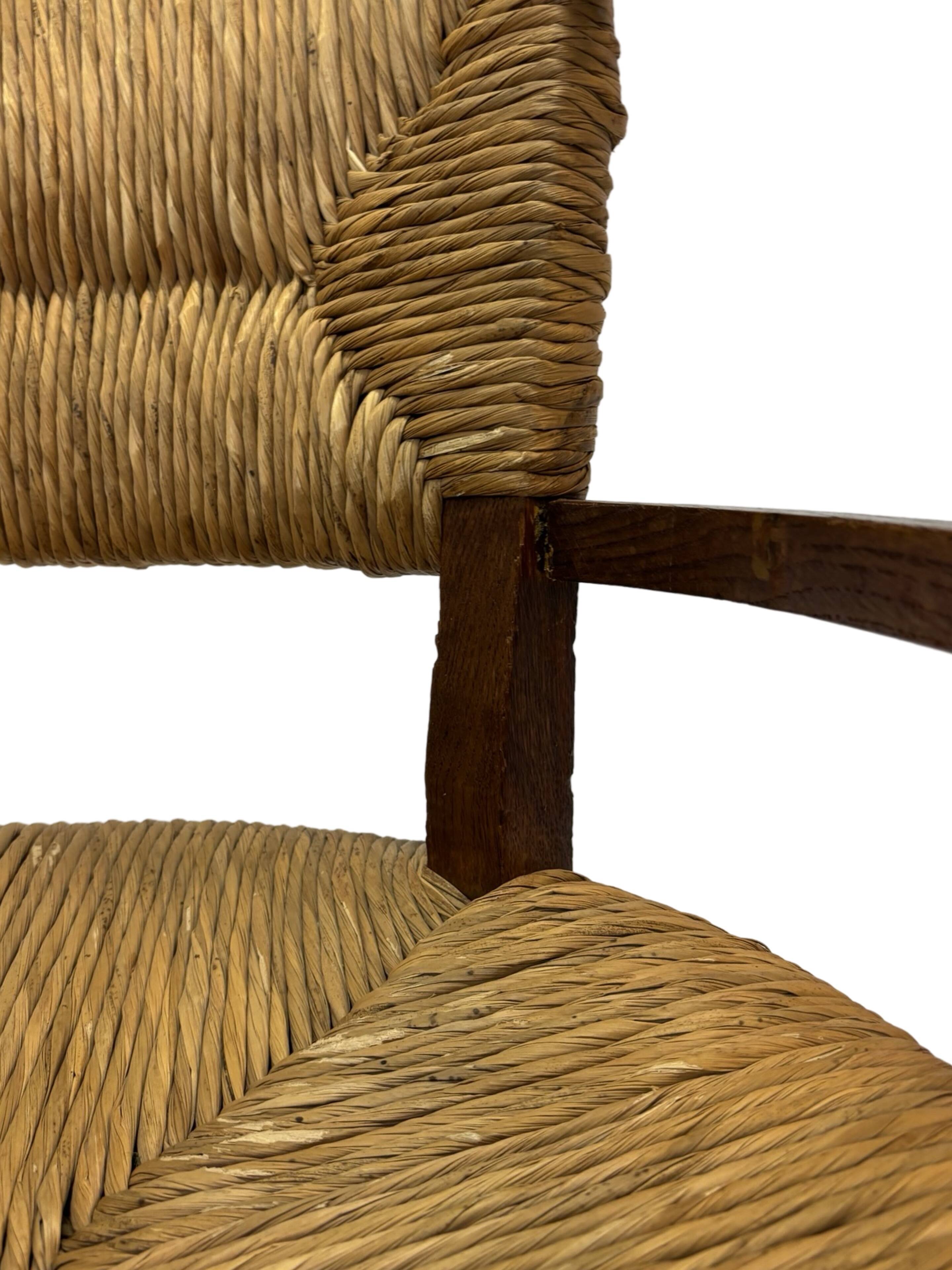 Art Deco chair minimalist oak wicker minimalist design