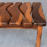 Brutalistic coffee table free form in olive tree