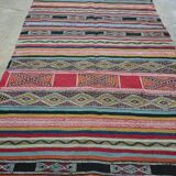 Multicolored Berber carpet in wool 102x215cm