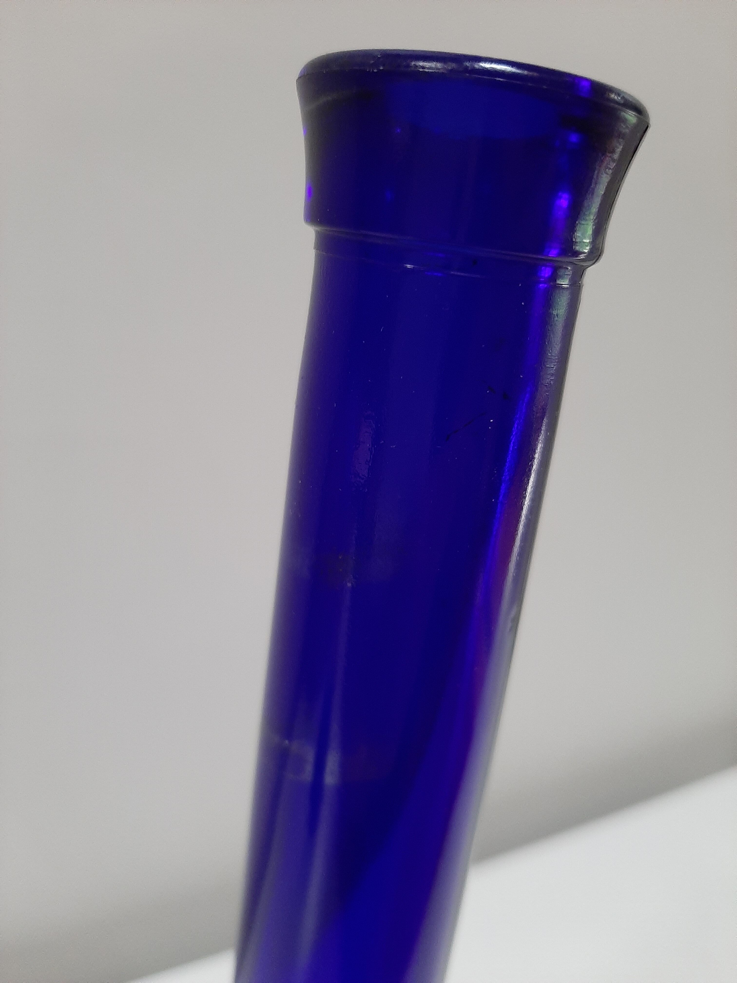 Blue glass decanter