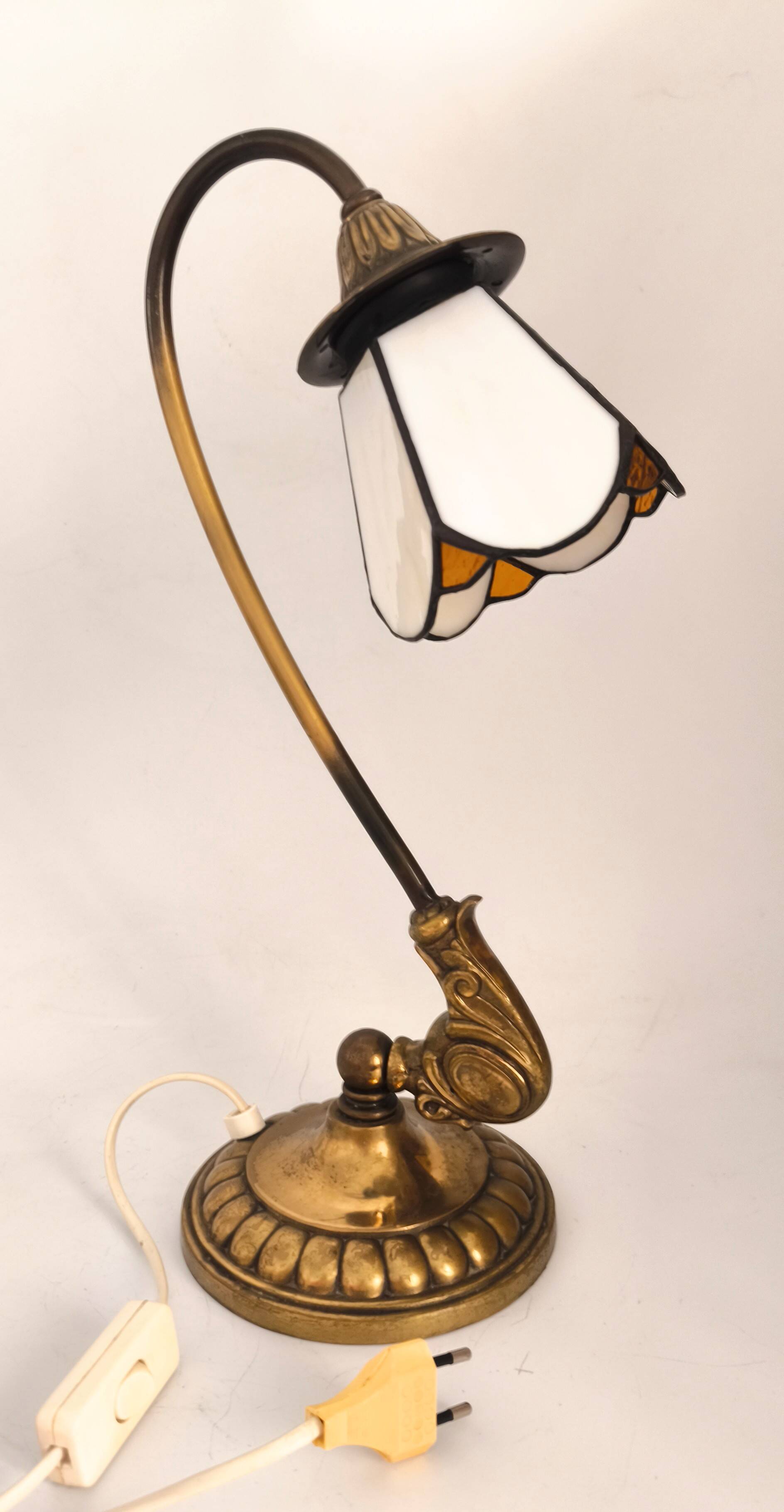 Tiffany-style bronze lamp mid-20th century