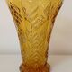 Amber yellow glass vase