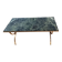 Vintage coffee table in green marble and brass in the style of Maison Jansen.
