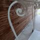 Vintage white wooden serving trolley