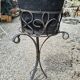 Wrought iron standing planter