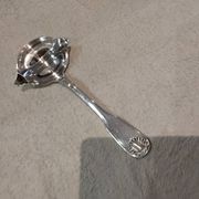 Louche gras maigre métal argenté orfèvre Christofle vendome 18,3cm