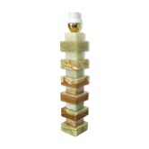 Vintage Hollywood Regency Onyx Marble Light Base Table Light, Italy, 1970s