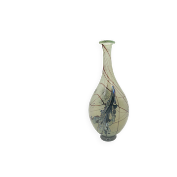 Vase Robert Pierini Studio Glass 1984 29cm 1.1kg Signé