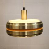 Golden vintage brass lamp: 1970s Scandinavian Mid-Century Modern