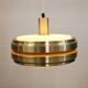 Golden vintage brass lamp: 1970s Scandinavian Mid-Century Modern