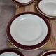 Lot de 12 assiettes à dessert Digoin Sarreguemines « rubis »