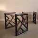 Italian sofa ends, Dalvera, rattan, 80s