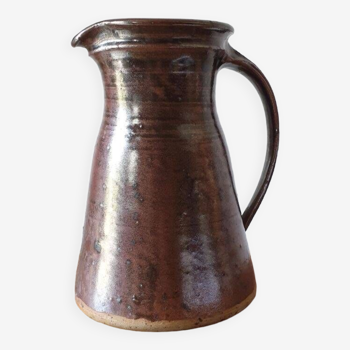 Purple stoneware pitcher