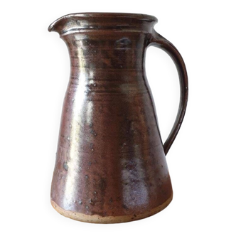 Purple stoneware pitcher