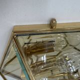 Set of 2 hexagonal wall lamps by Sothis, Italy 1980s