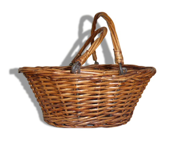 Nice little basket with handles, woven Wicker vintage