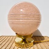 Lampe verre de Clichy rose