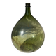 Large French green glass demijohn