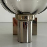 Set of 3 grey glass and chrome wall lights from the mid-century by N Leuchten, 1960s, Germany.