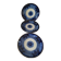 Trio d’assiettes redowa – sarreguemines, terre de fer – vers 1890