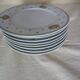 8 plates dessert porcelain Guy Degrenne decoration Basket fruit flowers