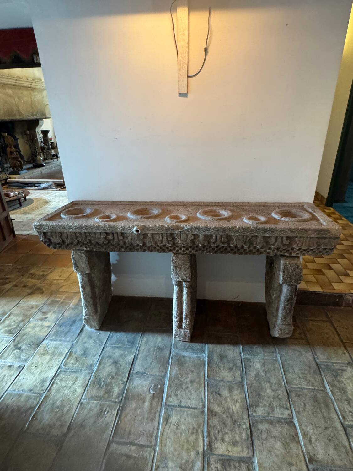 Indian stone console