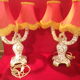 Pair of electrified Martres-Tolosane candle holders