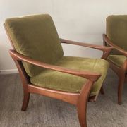 Pair of Scandinavian armchairs De Ster Gelderland in teak 60s