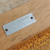 Paire de fauteuils Tchèque tissu chiné moutarde 1960