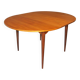 Italian circular teak extendable dining table, 1960s