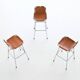 Charlotte Perriand leather bar stools Les Arcs Ski Resort France 1960