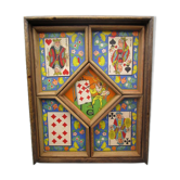 Old yellow wooden dwarf game