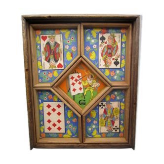 Old yellow wooden dwarf game