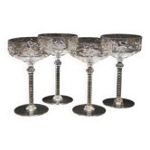 4 Coupes A Champagne En Cristal Libbey Rock Sharpe