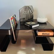 Large coffee table in smoked acrylic glass, France, 1970s