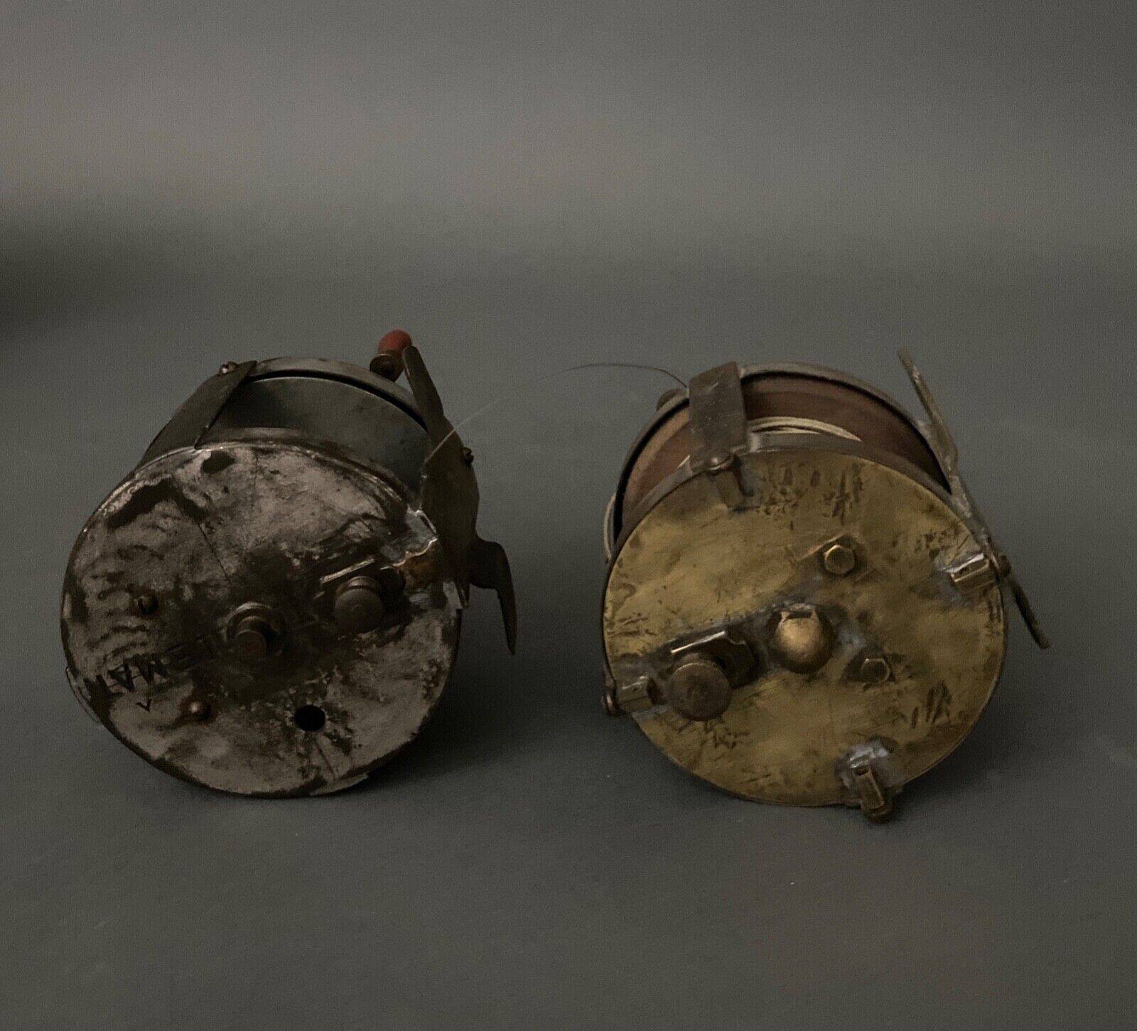 Two reel spools in their original 1900 box