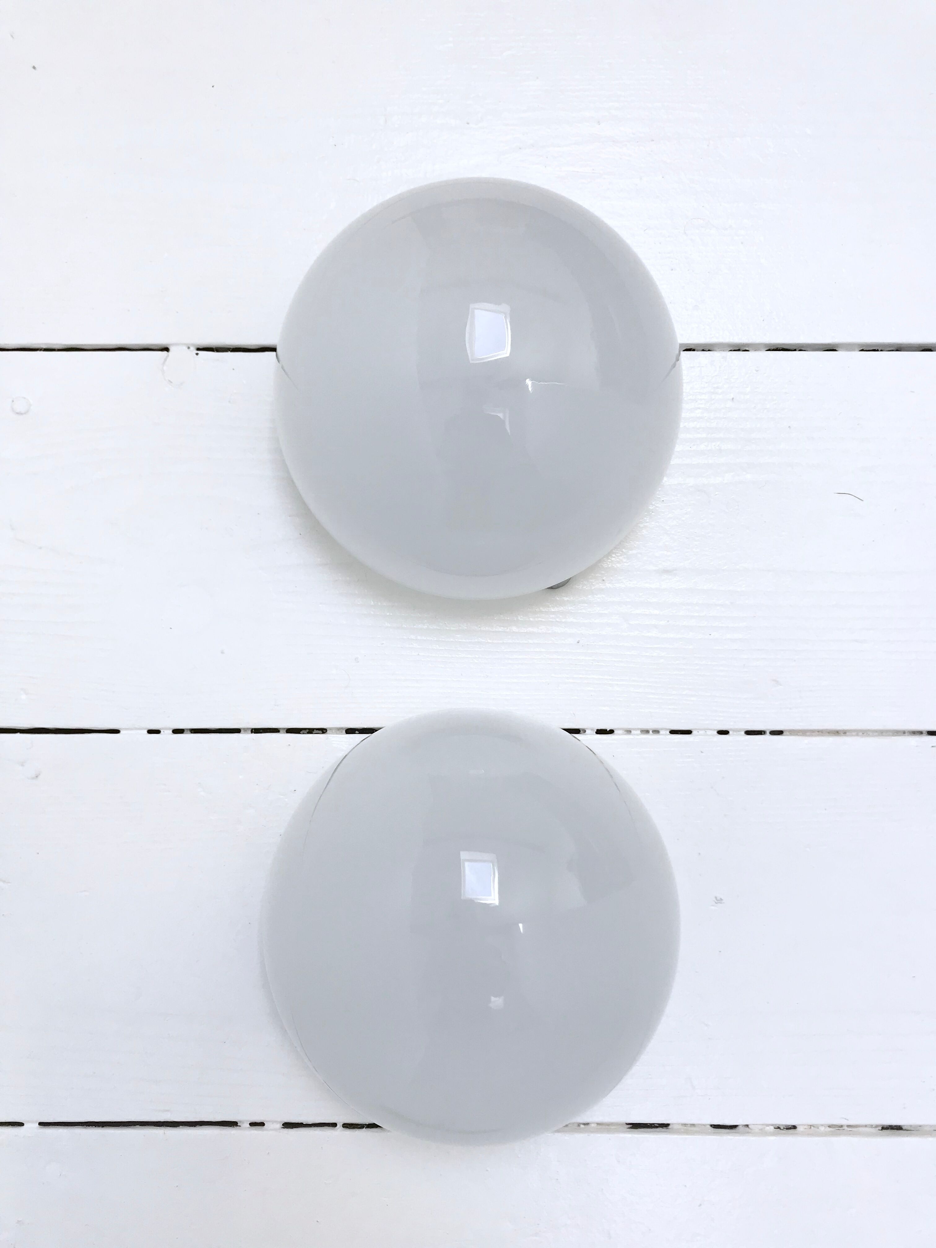Lot of two wall lights in opaline, 1950