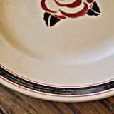 Lot reserved for Anne L, low fruit bowl and 2 Sarreguemines Noyon serving dishes