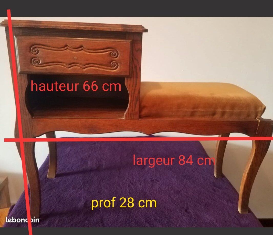 Side table with bench