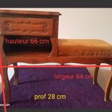 Side table with bench