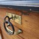 Double filing cabinet with oak curtain circa 1930