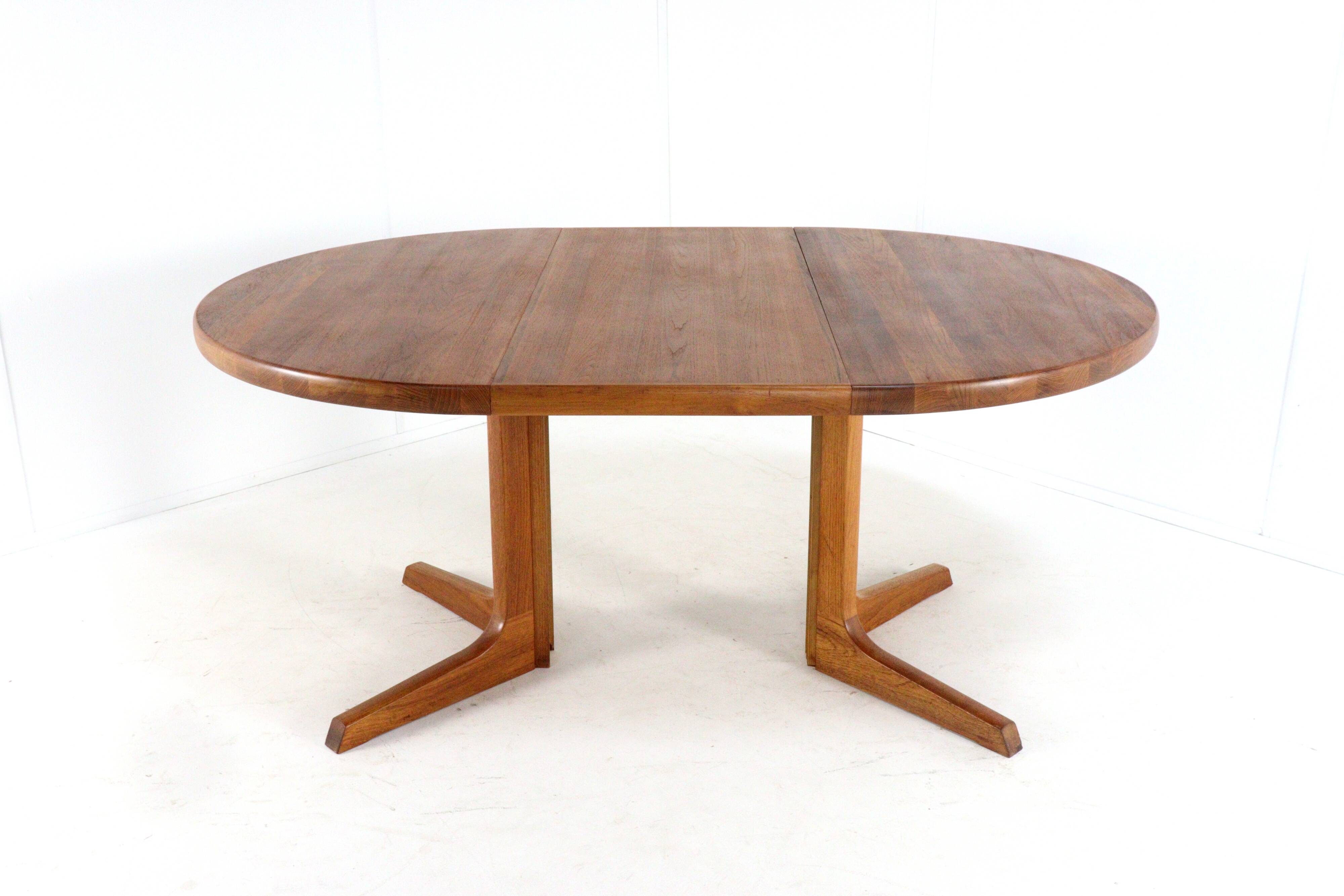 Table à manger ovale extensible Gudme 'Jysted' - design danois en teck vintage