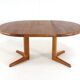 Table à manger ovale extensible Gudme 'Jysted' - design danois en teck vintage