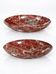 Pair of vintage wall sconces in faux red marble ceramic, 1990s.
