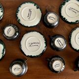 6 tasses en faïence de Quimper.