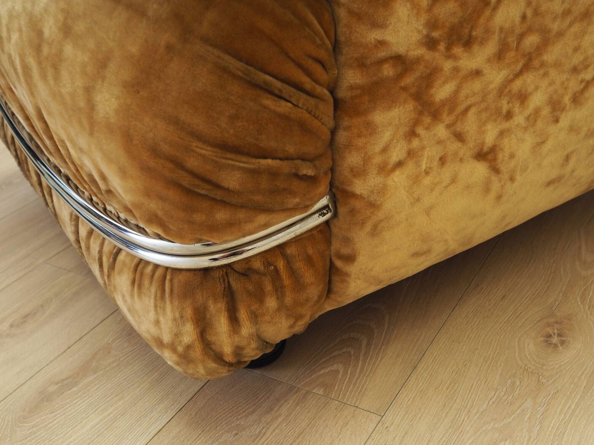 Velour armchair, Italian design, 1970s, production: Italy