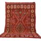 Vintage Moroccan Wool Rug 214 x 325 cm, Berber Handmade Rug Unique